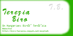 terezia biro business card